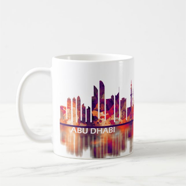 Abu Dhabi UAE Skyline Kaffeetasse (Links)
