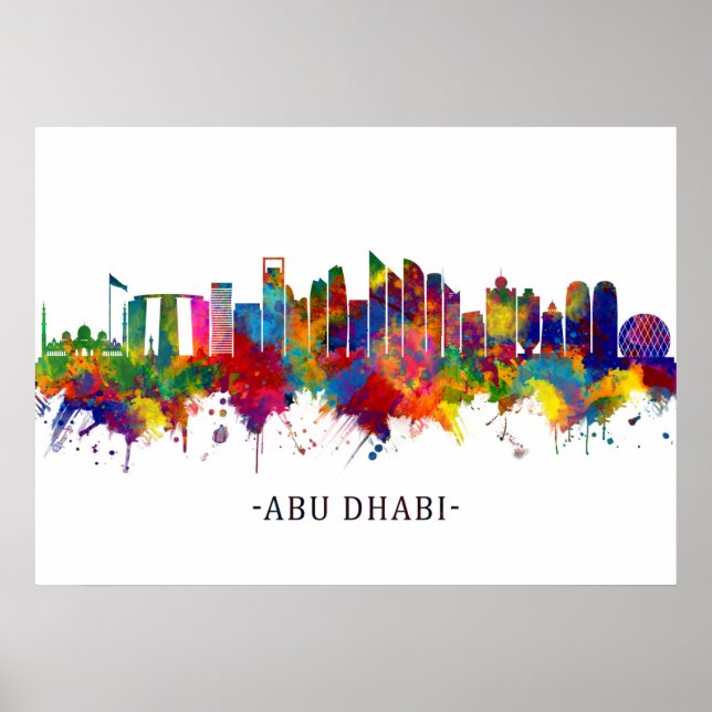 Abu Dhabi UAE Skyline Poster (Vorne)