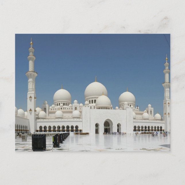 Abu Dhabi VAE Sheikh-Zayed-Großmoschee Postkarte (Vorderseite)