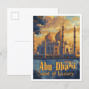 Abu Dhabi Vereinigte Arabische Emirate Vintage-Kun Postkarte