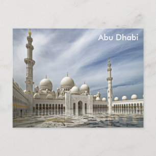 Abu Dhabi Vintage Reise Tourismus Werbepostkarte Postkarte