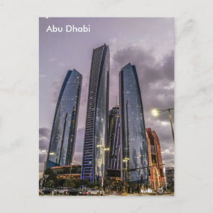 Abu Dhabi Vintage Reise Tourismus Werbepostkarte Postkarte