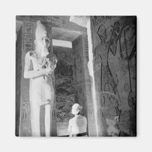Abu Simbel Ägypten, Tourist im Tempel (NR) Magnet