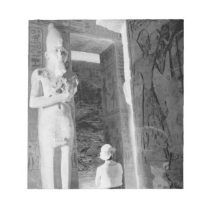 Abu Simbel Ägypten, Tourist im Tempel (NR) Notizblock