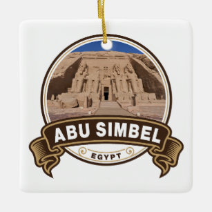 Abu Simbel Egypt Abzeichen Keramikornament