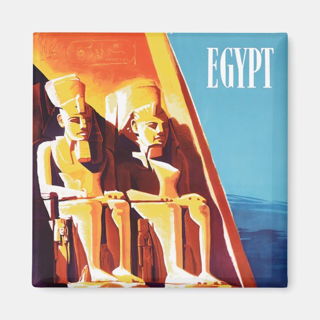 Abu Simbel Egypt Vintage Magnet (Vorne)
