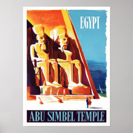 Abu Simbel Egypt Vintage Poster