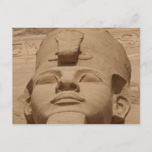 abu simbel face postkarte