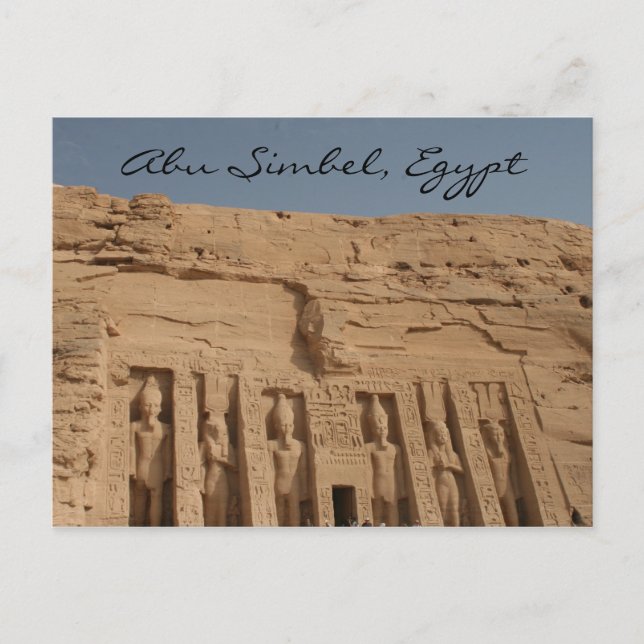abu simbel großartiger Tempel Postkarte (Vorderseite)