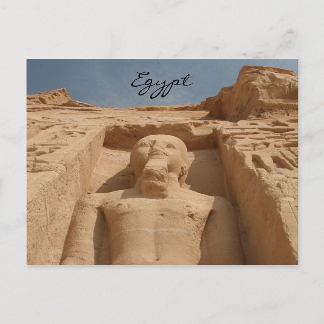 abu simbel one pharoah postkarte (Vorderseite)
