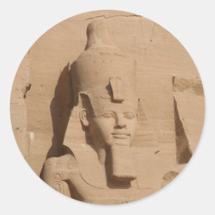 abu simbel pharoah runder aufkleber