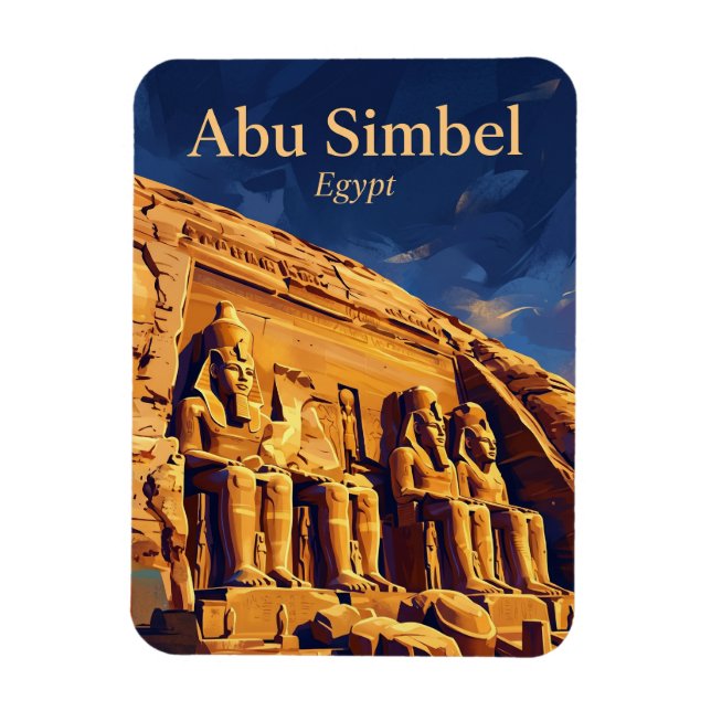 Abu-Simbel-Tempel Ägypten Magnet (Vertikal)