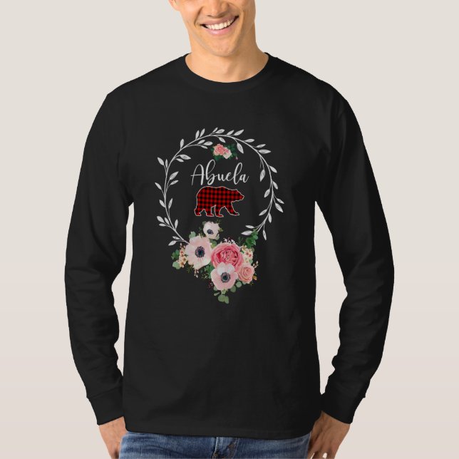 Abuela Bear Xmas Familie Weihnachten Pajama Red Ka T-Shirt (Vorderseite)