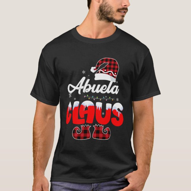 Abuela Claus Santa Christmas Matching Familie Paja T-Shirt (Vorderseite)