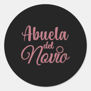 Abuela Del Novio Runder Aufkleber