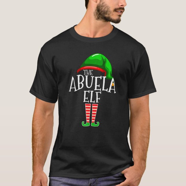 Abuela Elf  Family Matching Group Christmas  Squad T-Shirt (Vorderseite)