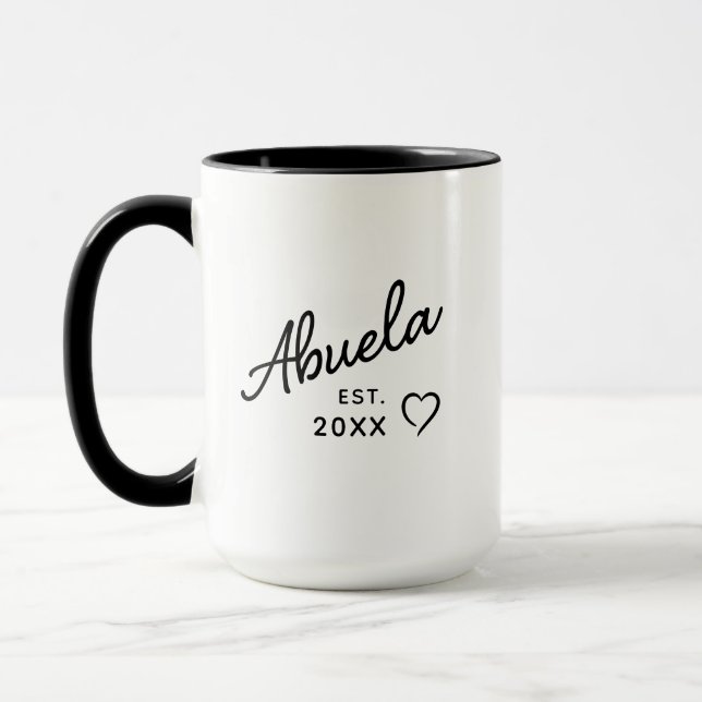 Abuela Est. Year  Pregnancy Reveal & Mother’s Day  Tasse (Links)