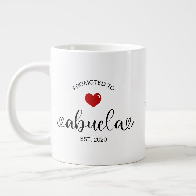 Abuela Established New Grandmother Gift Jumbo-Tasse (Links)