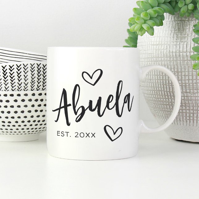Abuela Jahr gegründet Oma Kaffeetasse (Von Creator hochgeladen)