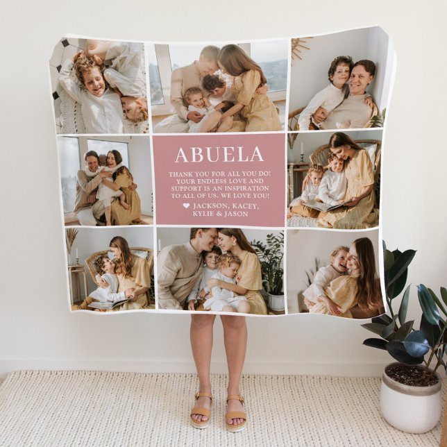 Abuela Letter Custom Personalisiert Fleece Blanket (Von Creator hochgeladen)
