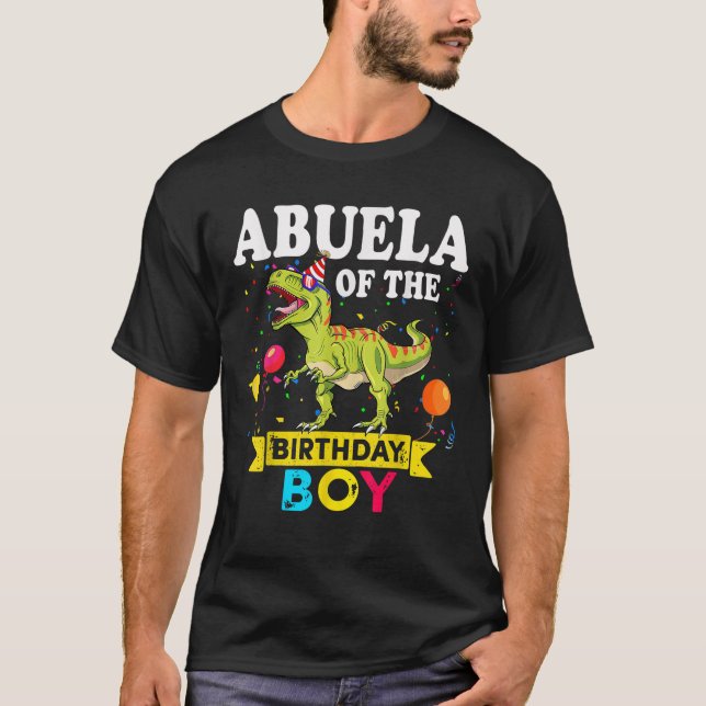 Abuela Of The Birthday Boy Dinosaur T Rex Matching T-Shirt (Vorderseite)