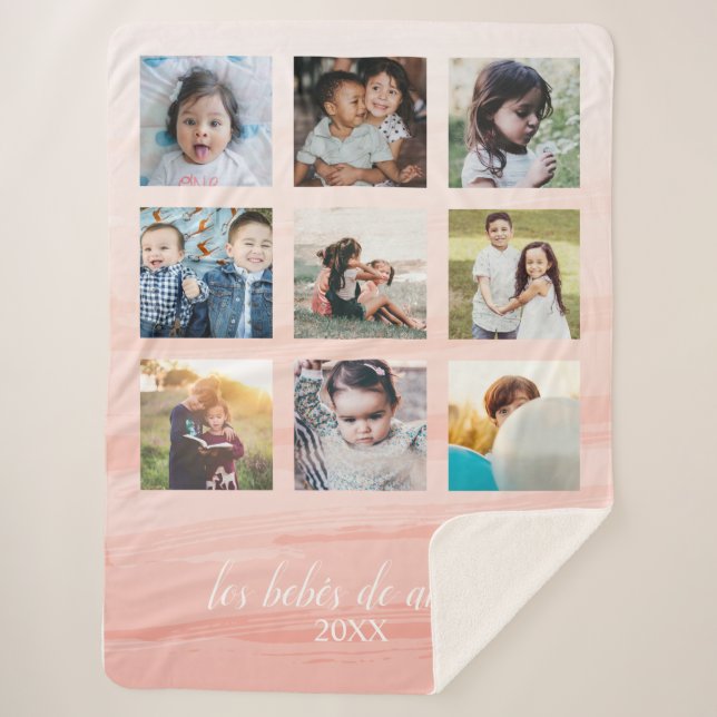 Abuela Pink Ombré Sherpa Blanka Sherpadecke (Vorderseite)