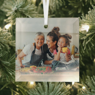 Abuela-Schrift-Overlay Wir lieben dich Glas-Orna Ornament Aus Glas