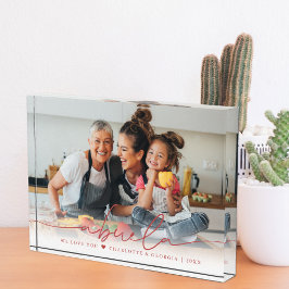 Abuela Script Overlay | Wir Liebe Ihr Foto Block