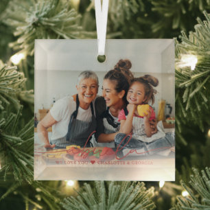 Abuela Script Overlay Wir Liebe Sie Glas Ornamen Ornament Aus Glas