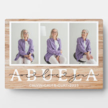Abuela We Liebe You Heart Script 3 Foto Geschenk