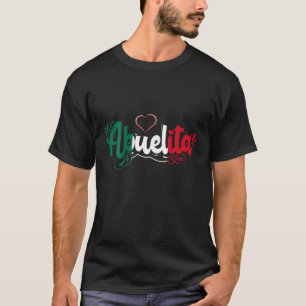 Abuelita Mexiko Flagge Bandera Mexikanische Kunst  T-Shirt