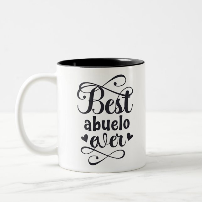 abuelo amigable sabiduria gibt felicidad zu zweifarbige tasse (Links)