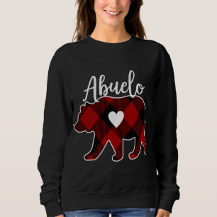 Abuelo Bear Christmas Buffalo Kariert Red White &  Sweatshirt