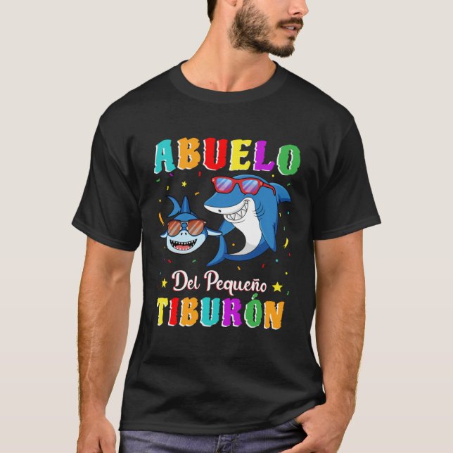 Abuelo del Pequeño Tiburón nieto cumpleaños tiburó T-Shirt (Vorderseite)