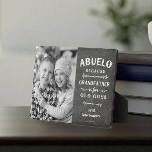 Abuelo Großvater Vatertag Kinder Foto Fotoplatte