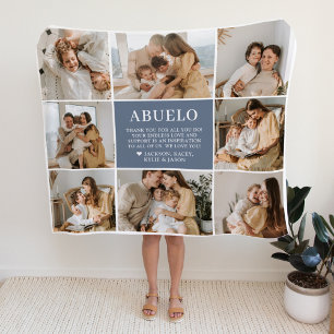 Abuelo Letter Custom Personalisiert Fleece Blanket