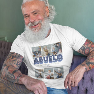 Abuelo Man Myth Legend 6 Foto Collage T - Shirt