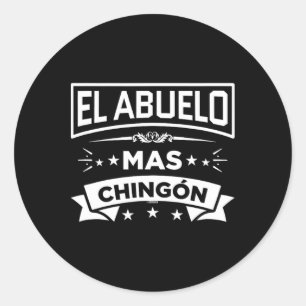 Abuelo Mas Chingon Spanish Vathers Day Dia Del Pad Runder Aufkleber