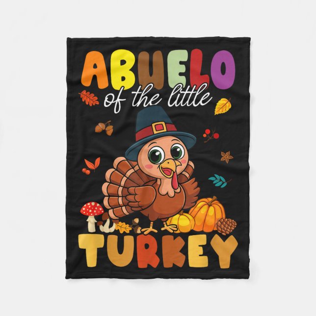 Abuelo Of The Little Turkey Thanksgiving Baby Show Fleecedecke (Vorderseite)