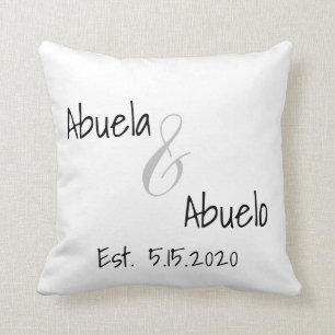 Abuelo und Abuelo etabliertes Datum Throw-Pillow Kissen
