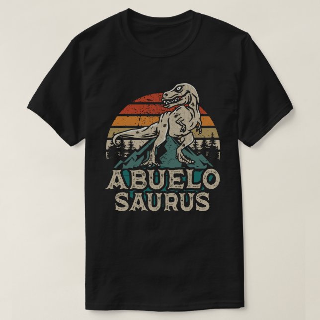 Abuelosaurus Dinosaurier Grandpa Saurus Vatertag T-Shirt (Design vorne)