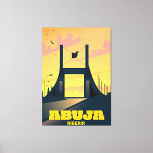 Abuja Nigeria City Gate Vintage Reiseposter Leinwanddruck