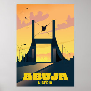 Abuja Nigeria City Gate Vintage Reiseposter Poster