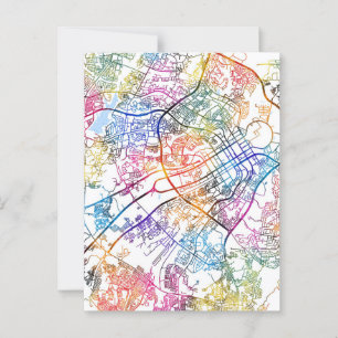 Abuja Nigeria City Map Postkarte