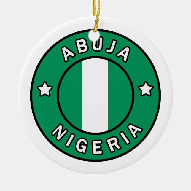 Abuja Nigeria Keramik Ornament (Vorne)
