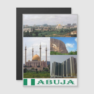 Abuja - Nigeria - Mosaik - Magnetkarte