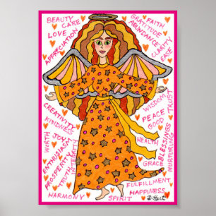 Abundance Angel Positive Affirmative Mini Poster