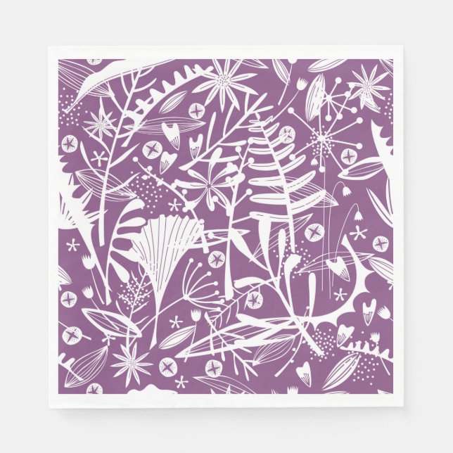 Abundance Botanical Berry Party Napkin Serviette (Vorderseite)
