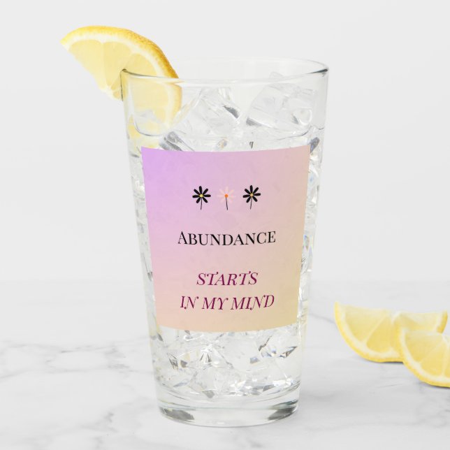 Abundance Mindset – Flowers of Abundance Glas (Vorderseite Ice)