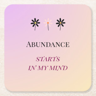 Abundance Mindset – Flowers of Abundance Rechteckiger Pappuntersetzer
